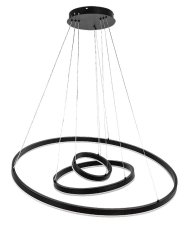 RABALUX 72306 Isaure závěsné svítidlo D800mm LED 100W/10000/8000lm 3000-6500K černá, bílá, stmívatelné, dálkový ovladač