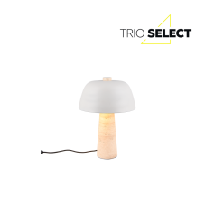 TRIO SELECT 567800276 TIMBA stolní lampička V410mm 2xE27 přírodní kámen, světle šedá