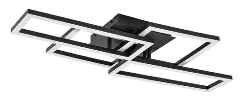 RABALUX 71389 Drusus stropní svítidlo LED 40W/3050lm 3000-6500K černá, bílá, stmívatelné, dálkový ovladač
