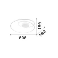 Ideal lux 342283 OZ stropné svietidlo D600mm LED 47W 5000/2090lm 2700K biela ON-OFF