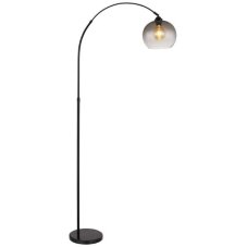 GLOBO 58227BS NEWCASTLE stojací lampa V1960mm 1xE27 matná černá, kouřová