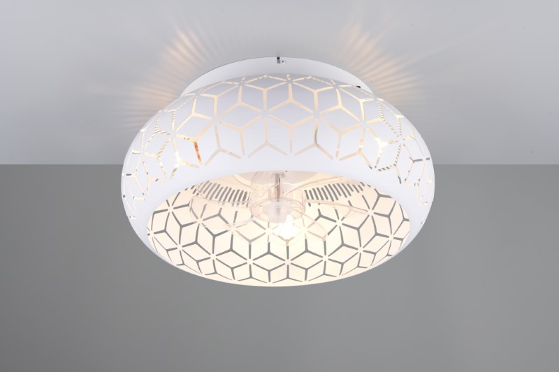 TRIO Reality R61574031 BIDAR stropní svítidlo s ventilátorem D500mm E27 bílá
