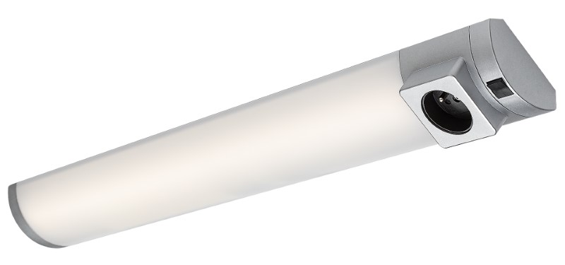 RABALUX 78039 Soft 2E svietidlo pod kuchynskú linku so zásuvkou š680mm LED 8W/450lm 4000K strieborná, biela