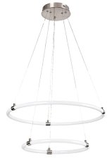 RABALUX 72009 Irelia závěsné svítidlo LED D600mm 55W/4700lm 3000+4000+6000K saténový chrom, bílá, dálkový ovladač