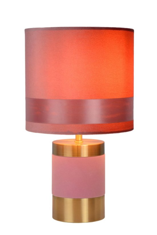 LUCIDE 10500/81/66 EXTRAVAGANZA FRIZZLE Lampička E14 1x40W ružová, matná zlatá/mosadz