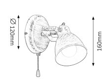 Rabalux 5966 VIVIENNE spot/nástěnné svítidlo 1xE14