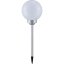 3376 GLOBO Exteriérové ​​solární LED svítidlo, zapichovací Koule na osvětlení zahrad a teras, 4x 0,06W 4000K IP44 stříbrná, bílá