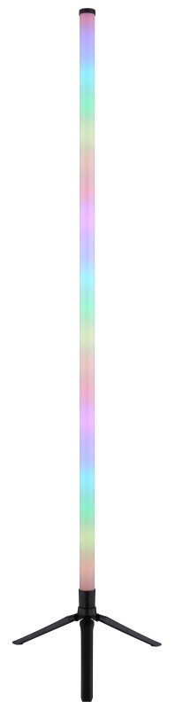 GLOBO 28062 ROCKY dekorační osvětlení - stojací lampa V1130mm LED 7 RGB černá, dúhový efekt, USB Cable incl., dálkový ovladač