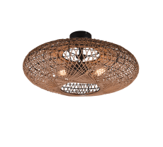 TRIO 612300236 HEDDA stropné svietidlo D520mm 2xE27 matná čierna, sisal