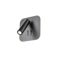 Redo 01-1492  QUDA AP SQ LED interiérové nástenné svietidlo 1x6W+1x3W 3000K čierna 415lm+173lm