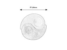 RABALUX 76035 Soluna dekorační stojan na svíčku D120mm oranžová, bílá