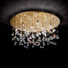 Stropné svietidlo Ideal lux 082790 MOONLIGHT PL15 ORO 15xG9 40W