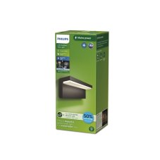 Philips 8720169257276 UltraEfficient Bustan vonkajšie nástenné svietidlo LED 3,8W/800lm 4000K IP44 antracit