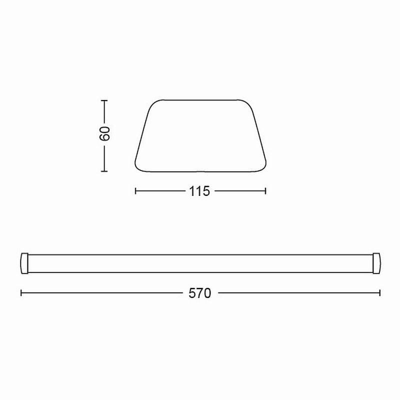 31246/31/P0 Philips Projectline Softline LED stropní svítidlo 60cm 24W = 2100 lm 2700K