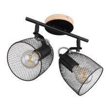 GLOBO 54034-2 JOSINA stropné bodové svietidlo/spot 2xE27 čierna, drevo