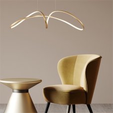 LED závěsné svítidlo 2800 lm 3000+4000+6000K zlaté Zuma Line FERMI20026P-GD