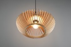 TRIO 315900142 COLINO závěsné svítidlo 1xE27 D400mm antracit, drěvo