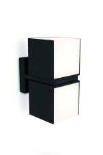 LUTEC 5193801012 CUBA exteriérové ​​nástěnné svítidlo LED 2x12,2W 1000lm 3000K IP54 matná černá, otočná hlavice 350°