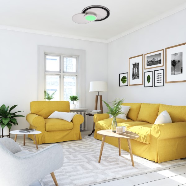 RABALUX 71402 Stavros stropné svietidlo LED 40W/2660lm 3000-6500K čierna, biela, stmievateľné, diaľkový ovládač