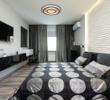 GLOBO 48042-60G JAYDEN stropní svítidlo D550mm LED 60W 9100/2100lm 3000-6500K černá, zlatá, křišťálový efekt, časovač, dálkový ovladač