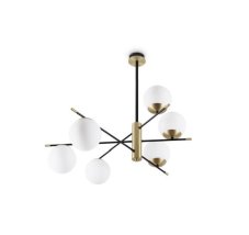 Ideal Lux 289496 GOURMET závesné svietidlo 6xE14 čierna, mosadz