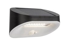RABALUX 77006 Brezno solární nástěnné svítidlo LED 3,2W/145lm 4000K IP44 černá, bílá, soumrakový a pohybový senzor