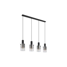 GLOBO 15907-4H FLORENTINA závěsné svítidlo 4xE27 černá, kouřová
