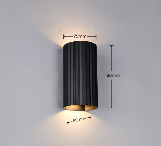 TRIO 267700232 SOKA nástěnné svítidlo efektné 2xGU10 černá