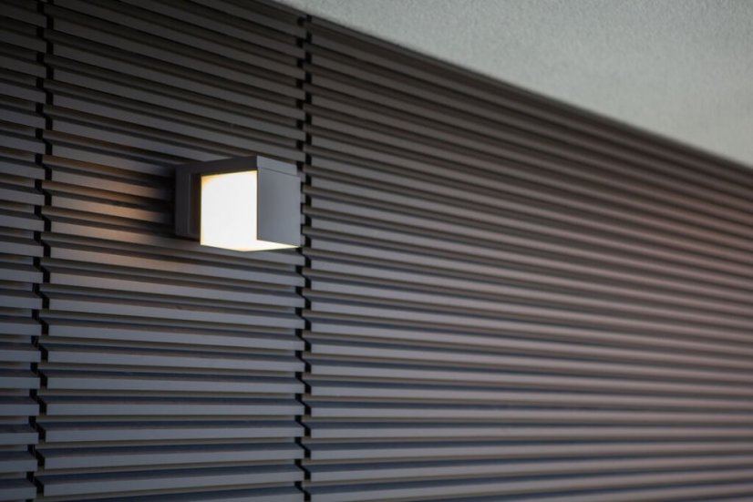 5193803118 LUTEC CUBA venkovní nástěnné LED otočné svítidlo 12W 500lm 3000K tmavá šedá IP54