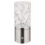GLOBO 21010N LUNKI dotyková stolná lampička V190mm LED 2,5W/185lm 2700+6500+4000K matný nikel, priehľadná, vrátane batérie CR18650 1800mAh 3,7V, USB-A 2.0 - USB-C