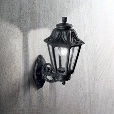 Exteriérové ​​nástěnné svítidlo Ideal lux 101491 ANNA AP1 BIG NERO 1xE27 60W IP44