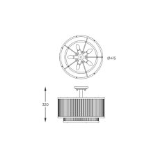 Stropní svítidlo 42 cm 5x E14 matná zlatá Zuma Line SERGIO C0528-05H-V6AC