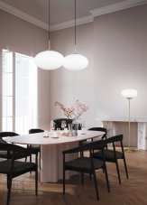 TRIO 363190108 FOMENTO závěsné svítidlo D400mm 1xE27 mosaz matná, bílá