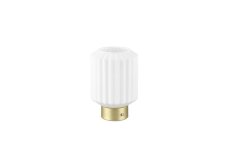 TRIO Reality R57761101 LORD dotyková stolná lampička SMD LED 1,5W/100lm 3000K mosadzná matná, biela, nabíjateľná batéria, USB-C port