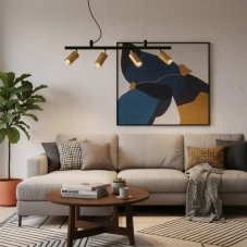 IdealLux 244624 DYNAMITE SP4 závěsné svítidlo GU10 4x28W IP20 matná mosaz