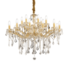 Závěsné svítidlo / Luster Ideal lux 075181 FLORIAN SP18 ORO 18xE14 40W zlato