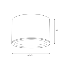 LED2 1235453 KAPA ON stropní svítidlo LED D145mm 12W/1350lm 3000-3500-4000K černá