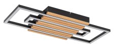 Stropní svítidlo LED 3000 / 4500 / 6000K čierna, drevo IP20 Rabalux NOXELLE 71456