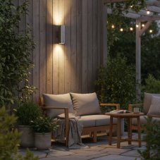 Exteriérové ​​nástěnné svítidlo Ideal lux 033020 GUN AP2 BIG ALLUMINIO 2xE27 60W IP54 IP54