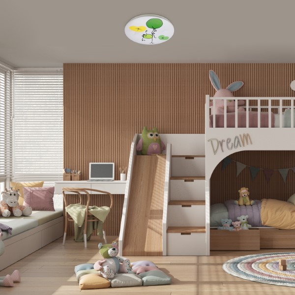 RABALUX 71069 Froggo stropní svítidlo dětské D375mm LED 24W/1440lm 3000K bílá, vícebarevná