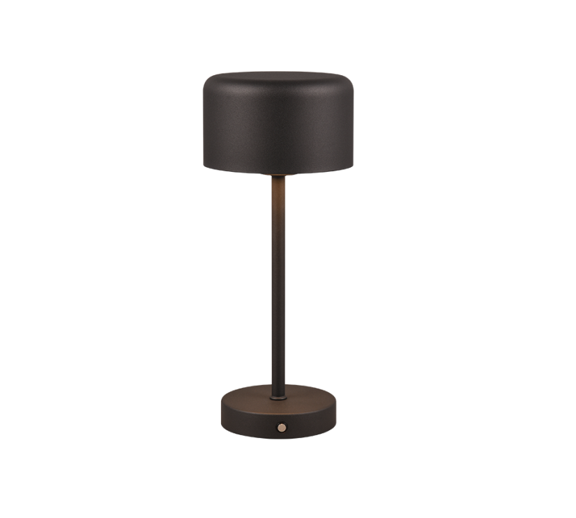 TRIO Reality R59151132 JEFF dotyková stolní lampička SMD LED V300mm 1,5W/120lm 3000K černá matná, nabíjecí baterie