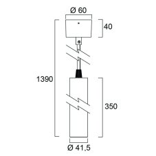 Sylvania 0006186 závěsné svítidlo Pixo Mini PENDANT 490lm 2700K MB černá