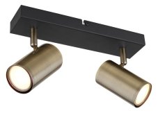 GLOBO 57911-2M ROBBY stropní bodové svítidlo/spot 2xGU10 černá, mosaz
