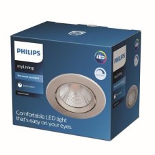 Philips Sparkle LED SL261 Zápustné svietidlo kruhové 5,5W/350lm 85mm 2700K nikel
