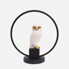 LED stolní lampa - Sova 150 lm 3000K bielo zlatá bez adaptéra Zuma Line SOWA EX04F332U-1