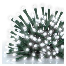 EMOS D4AC26 vánoční řetěz CLASSIC 500 LED 50m 6W studená bílá, IP44, barva drátu - zelená, časovač, adaptér