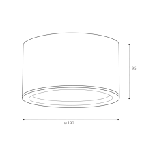 LED2 1235551DT KAPA ON stropní svítidlo LED D190mm 25W/2825lm 3000-3500-4000K TRIAC bílá