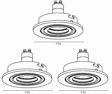 Lucide 11001/15/31 FOCUS zápustné svítidlo výklopné 3-set 3xGU10 bílé