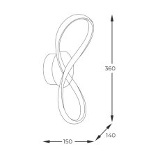 LED nástěnné svítidlo 600 lm 3000+4000+6000K zlaté Zuma Line FERMI 20026W-GD