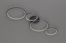 TRIO 622610432 Rondo Stropní svítidlo 970mm LED 1X37W / 3300lm 3000K Matná černá, Switchdimmer